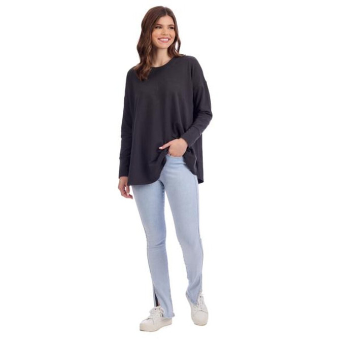 Mud Pie Libba Swing Hem Top - Black