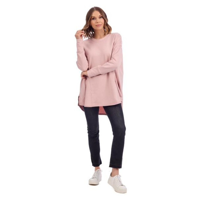 Mud Pie Libba Swing Hem Top - Light Pink