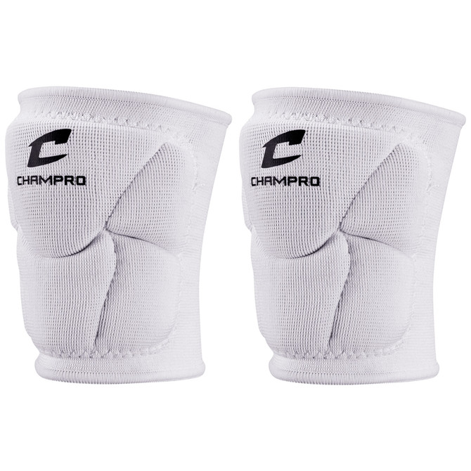 Champro Pro-Plus Low-Profile Knee Pad White