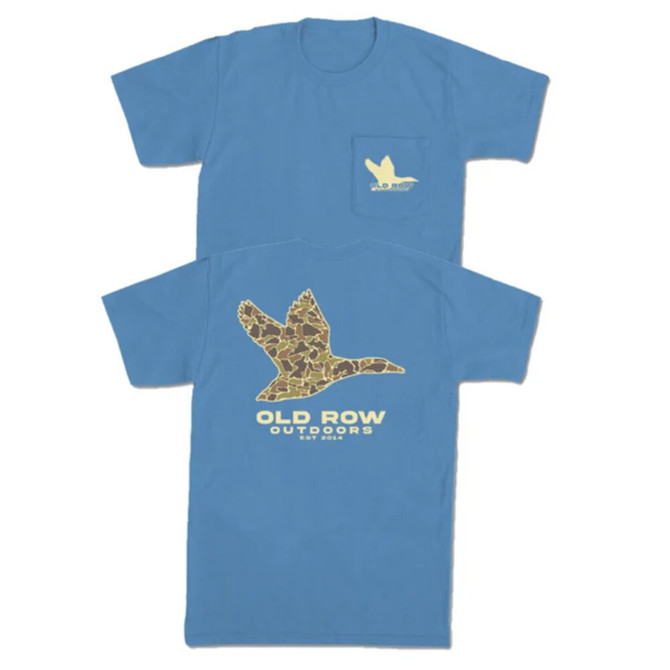Old Row Outdoors Flying Duck Pocket Tee - Washed Denim