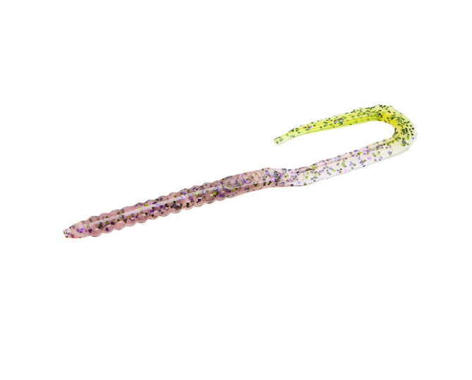 Zoom U‑Tail 6″ Salt‑Impregnated Worm – 20‑Pack - Cotton Candy