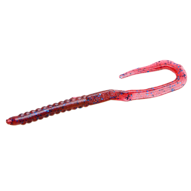 Zoom U‑Tail 6″ Salt‑Impregnated Worm – 20‑Pack - Plum
