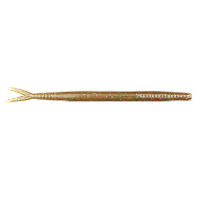 Zoom Fluke Stick 6¼″ (125‑xxx) – Salt‑Impregnated Hybrid Stick/Jerkbait (10‑Pack) - Green Pumpkin Purple Green