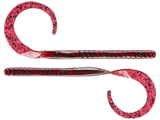 Zoom Ol’ Monster 10½″ Salt‑Impregnated Magnum Worm – 9‑Pack - Red Bug