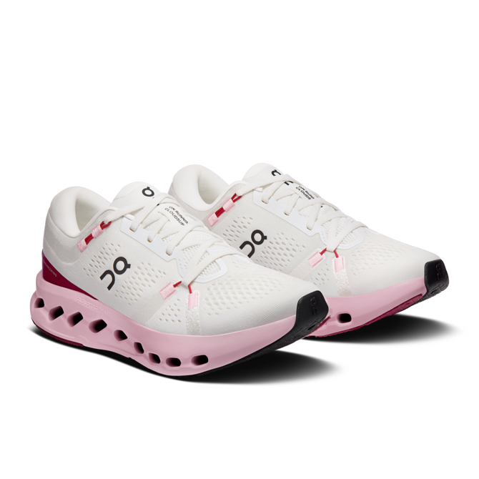 On Women's Cloudsurfer 2 Running Shoes - Ivory/Peony