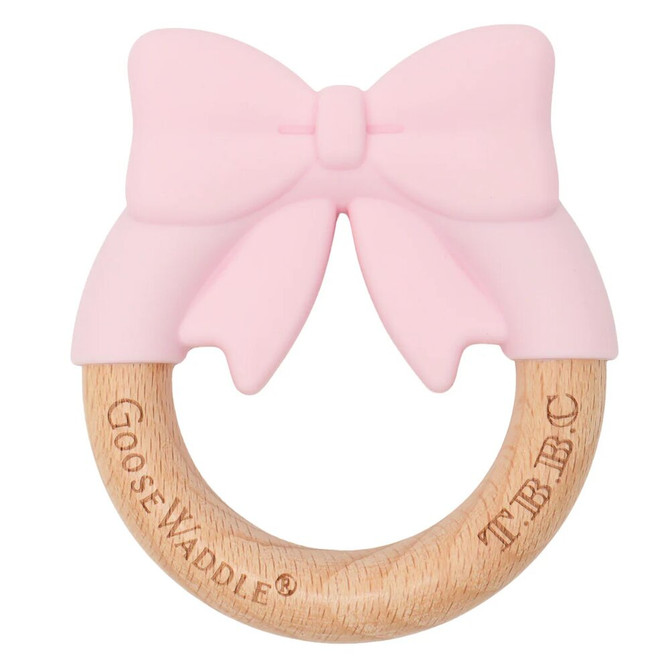 GooseWaddle The Beaufort Bonnet Company Pink Bow Teether