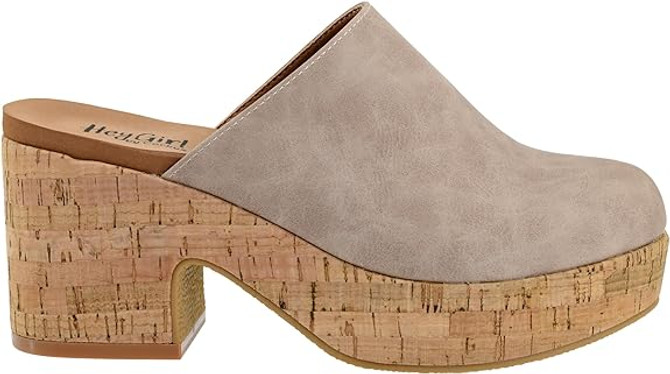 Corky's Watch Your Back Heeled Clogs - Taupe