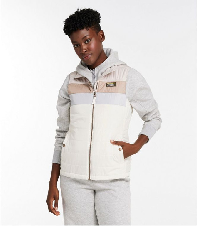 L.L. Bean Women's Mountain Classic Puffer Vest - Shore/Paperwhite L.L. Bean Women's Mountain Classic Puffer Vest - Shore/Paperwhite