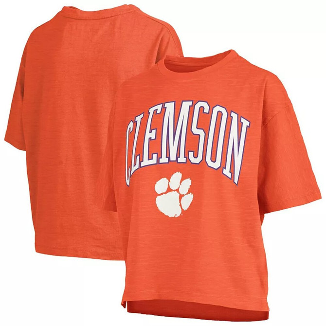 Pressbox Women's Clemson Tigers Nelson Oversized Slub Top Pressbox Women's Clemson Tigers Nelson Oversized Slub Top