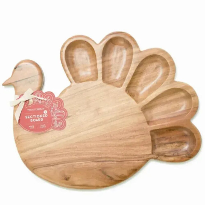 Two's Company Turkey Shaped Sectional Charcuterie Board Two's Company Turkey Shaped Sectional Charcuterie Board