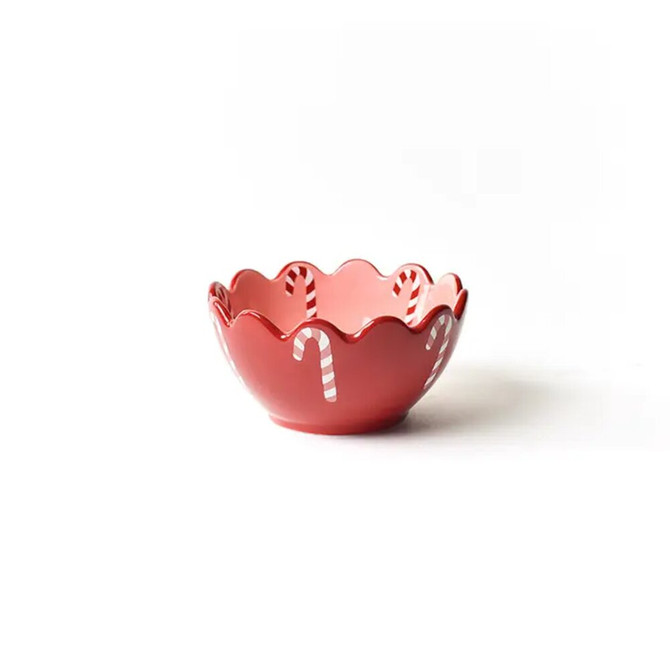 Coton Colors Red Candy Cane Scallop Small Bowl