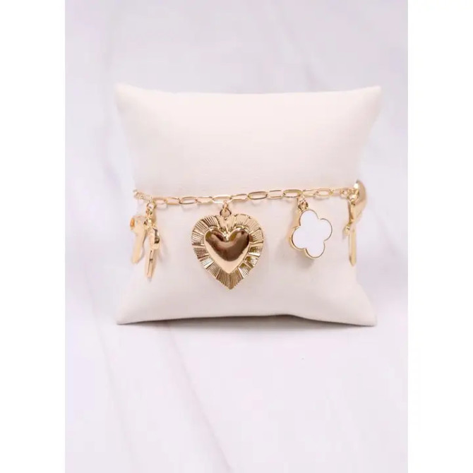 Caroline Hill Kennie Charm Bracelet Gold