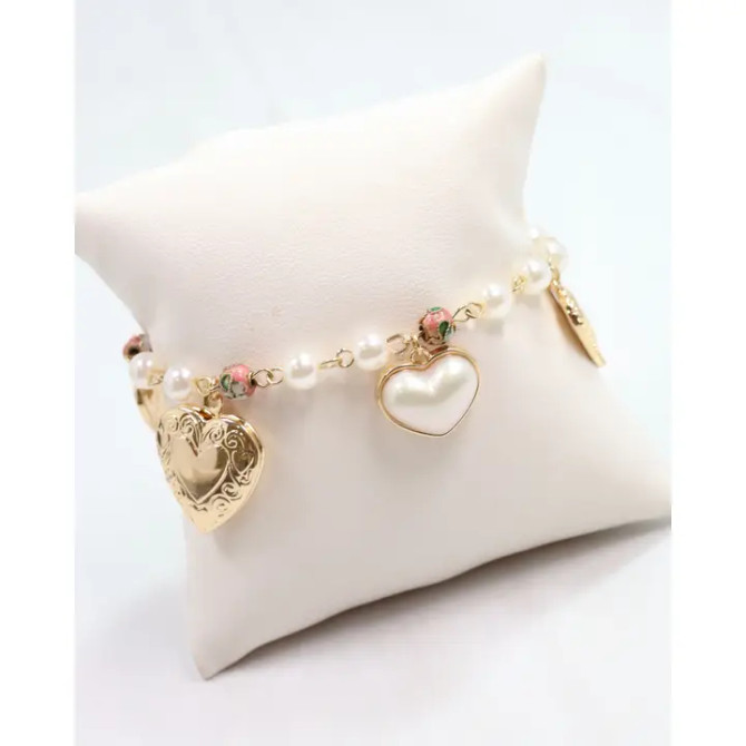 Caroline Hill Olsen Charm Bracelet Pearl