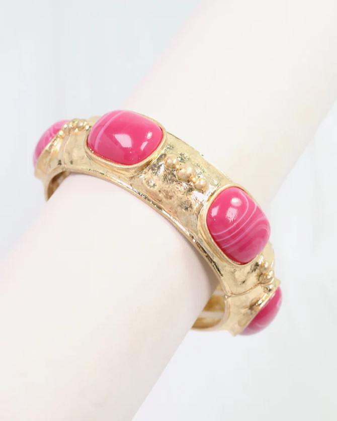 Caroline Hill Tally Stretch Bracelet Pink