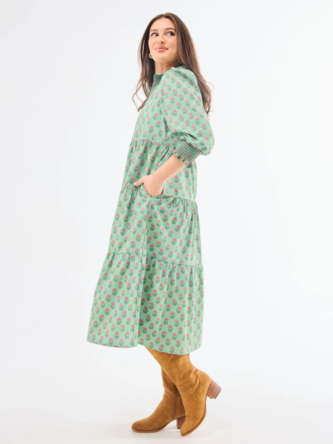 Mary Square Women's Eleanor Dress - Floral Foulard Vineyard