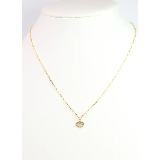 Caroline Hill Blanchett Heart Necklace Gold