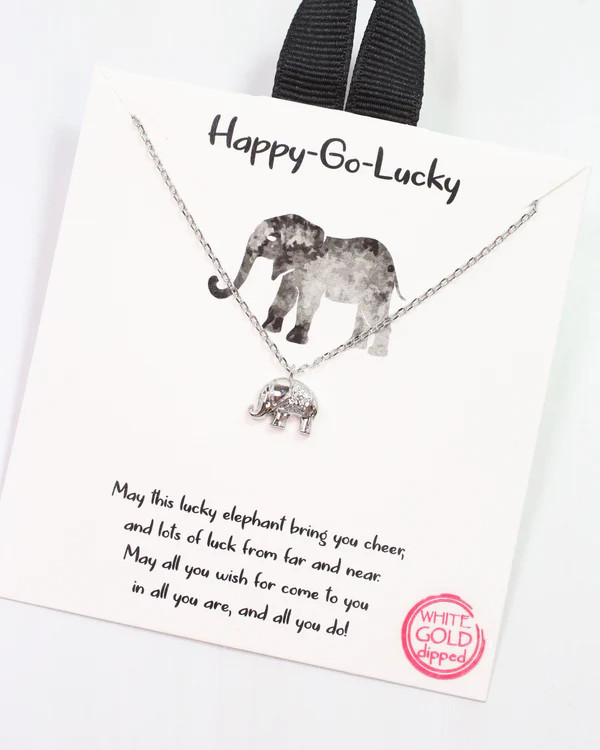 Caroline Hill Happy Go Lucky Necklace Silver