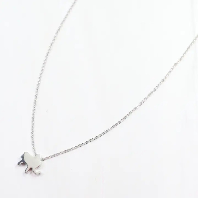 Caroline Hill Win It Elephant Charm Necklace Silver