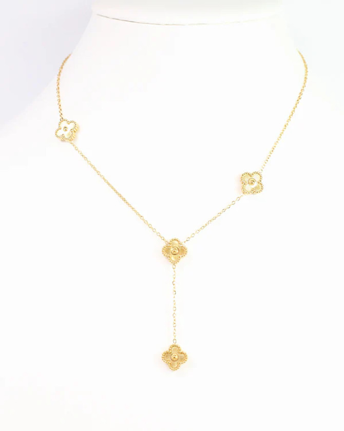 Caroline Hill Carlton Clover Necklace Gold