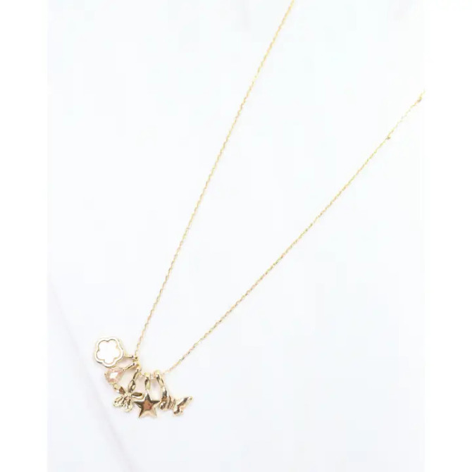 Caroline Hill Lucky Stars Charm Necklace Set Gold