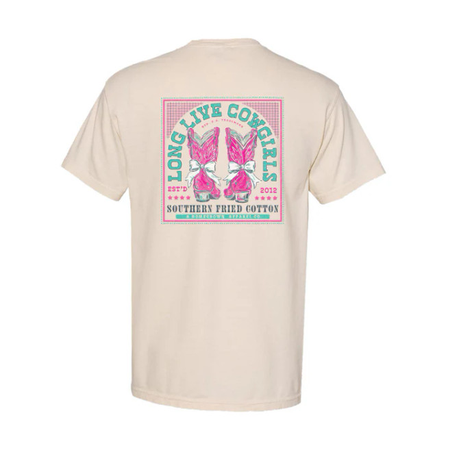Southern Fried Cotton Boots & Bows Tee