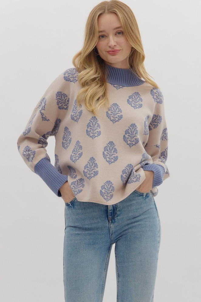 Entro Women's Botanica Long Sleeve Knit Top - Ecru
