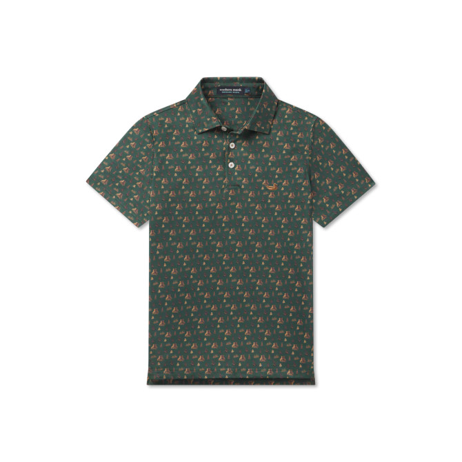 Southern Marsh Youth Boys Man's Best Friend Polo - Dark Green Labs