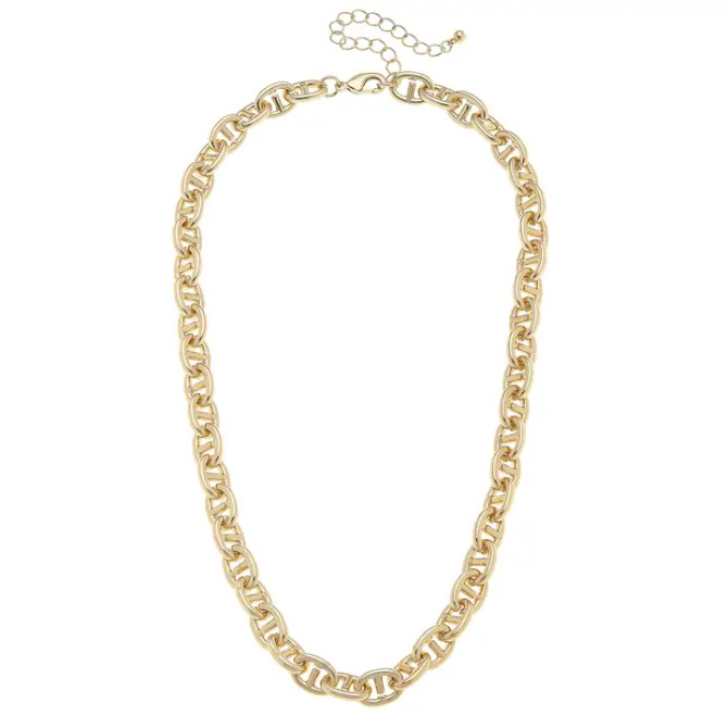 Canvas Vivian Mariner Chain Link Necklace in Shiny Gold