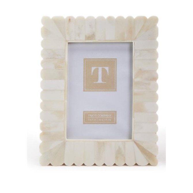 Two's Company Large Scalloped Picture Frame