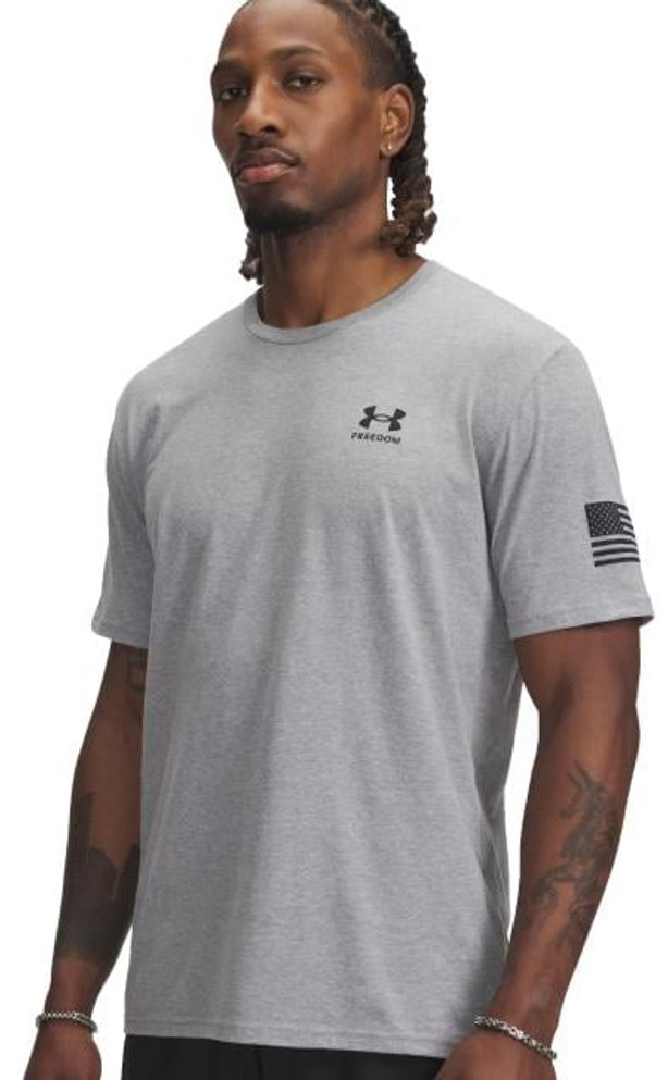 Under Armour UA Freedom Flag Men's T-Shirt - Steel Light Heather/Black Under Armour UA Freedom Flag Men's T-Shirt - Steel Light Heather/Black