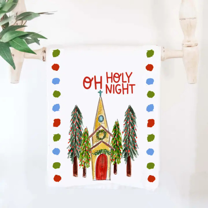 Happy By Rachel Oh Holy Night Christmas Holiday Towel Happy By Rachel Oh Holy Night Christmas Holiday Towel