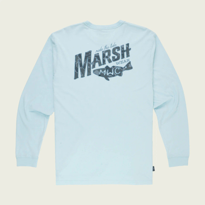 Marsh Wear Men's Sunrise Marsh Long Sleeve T-Shirt - Chambray