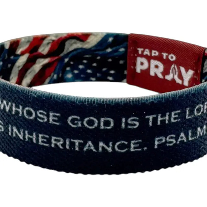 Tap To Pray Large Patriot Wristband