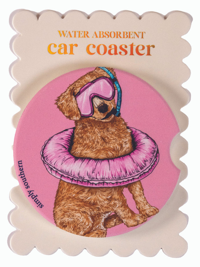 Simply Southern Car Coaster - Dog