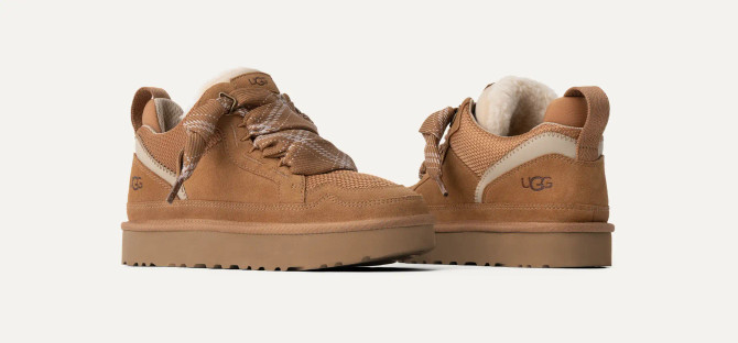 UGG Lowmel Chestnut Suede & Mesh Hybrid Sneaker - Chestnut