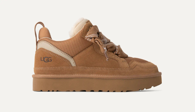 UGG Lowmel Chestnut Suede & Mesh Hybrid Sneaker - Chestnut