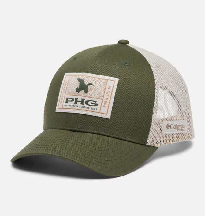 Columbia Men's PHG Patch Mesh Snap Back - Surplus Green Duck Columbia Men's PHG Patch Mesh Snap Back - Surplus Green Duck