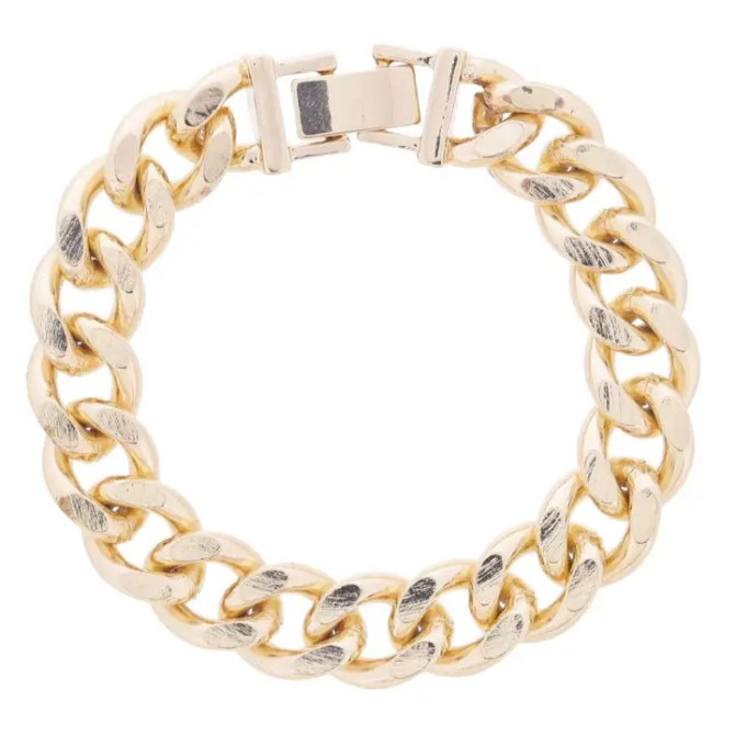 Jane Marie Chunky Gold Curb Chain Bracelet