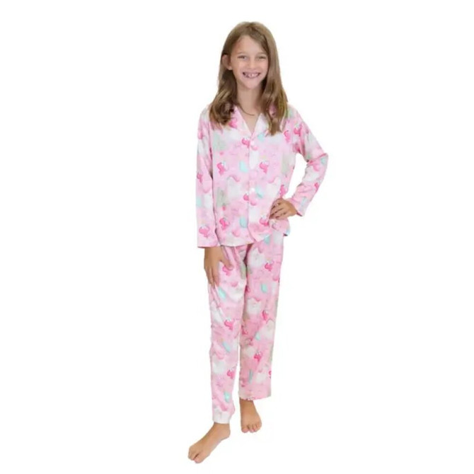 Jane Marie Kids Baby It's Cold Outside Satin Pajama Long Sleeve Set