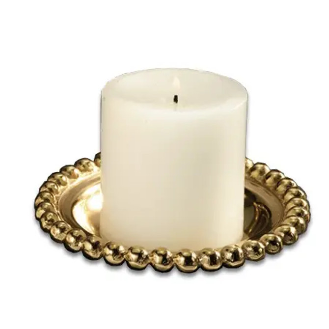 India Handicrafts Gilded Beaded Plate