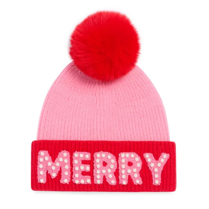 Shiraleah Women's Merry Beanie with Pearls