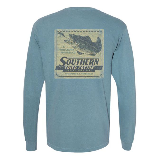 Southern Fried Cotton Old School Bass Long Sleeve T-Shirt Southern Fried Cotton Old School Bass Long Sleeve T-Shirt