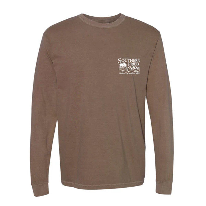 Southern Fried Cotton Men's Long Sleeve Old School Camo Badge T-Shirt Southern Fried Cotton Men's Long Sleeve Old School Camo Badge T-Shirt