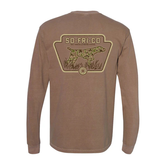 Southern Fried Cotton Men's Long Sleeve Old School Camo Badge T-Shirt Southern Fried Cotton Men's Long Sleeve Old School Camo Badge T-Shirt