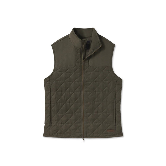 Southern Marsh Men's Lawrence Quilted Vest - Dark Olive