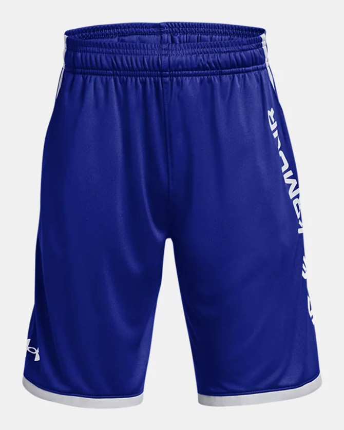 Under Armour Boys' Stunt 3.0 Shorts- Royal/Grey/White