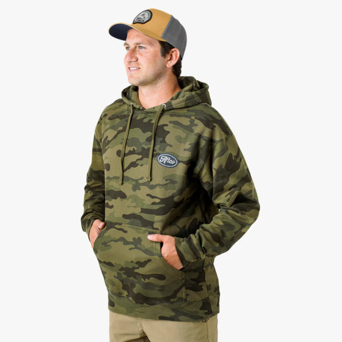 Aftco Men's Powerboat Pullover Hoodie - Forest Camo