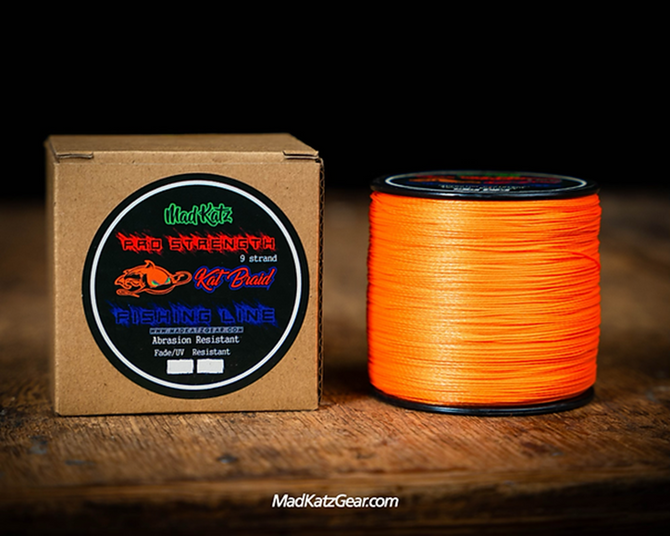 Mad Katz Orange 9-Strand 80 lb Braid
