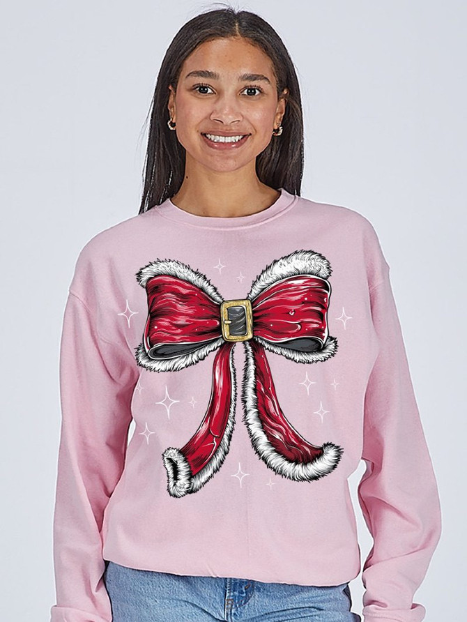 Simply Southern Women's Bow Crewneck Simply Southern Women's Bow Crewneck