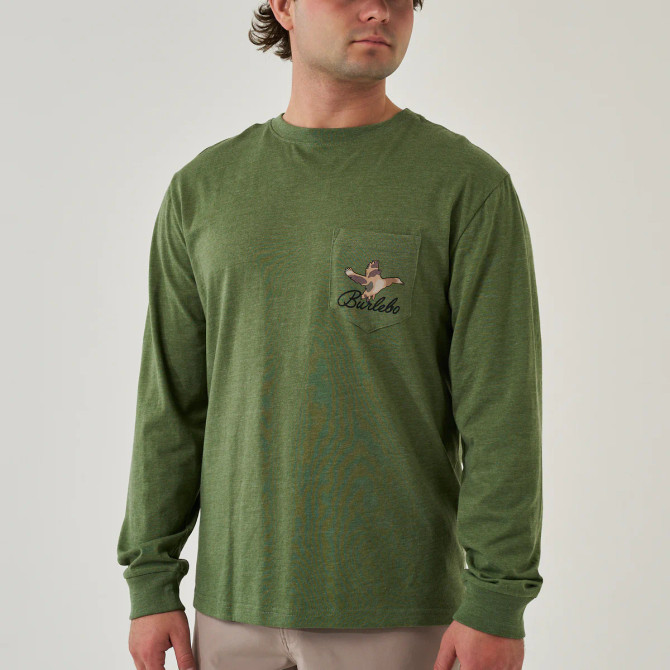 Burlebo Men's Long Sleeve Ducks Flying In T-Shirt